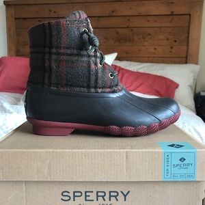 Sperry Saltwater Duck Boots with flannel